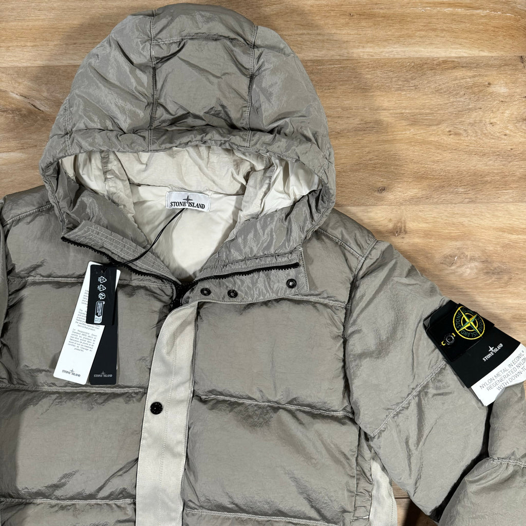 Stone Island Nylon Metal Down Jacket in Plaster Ironleague