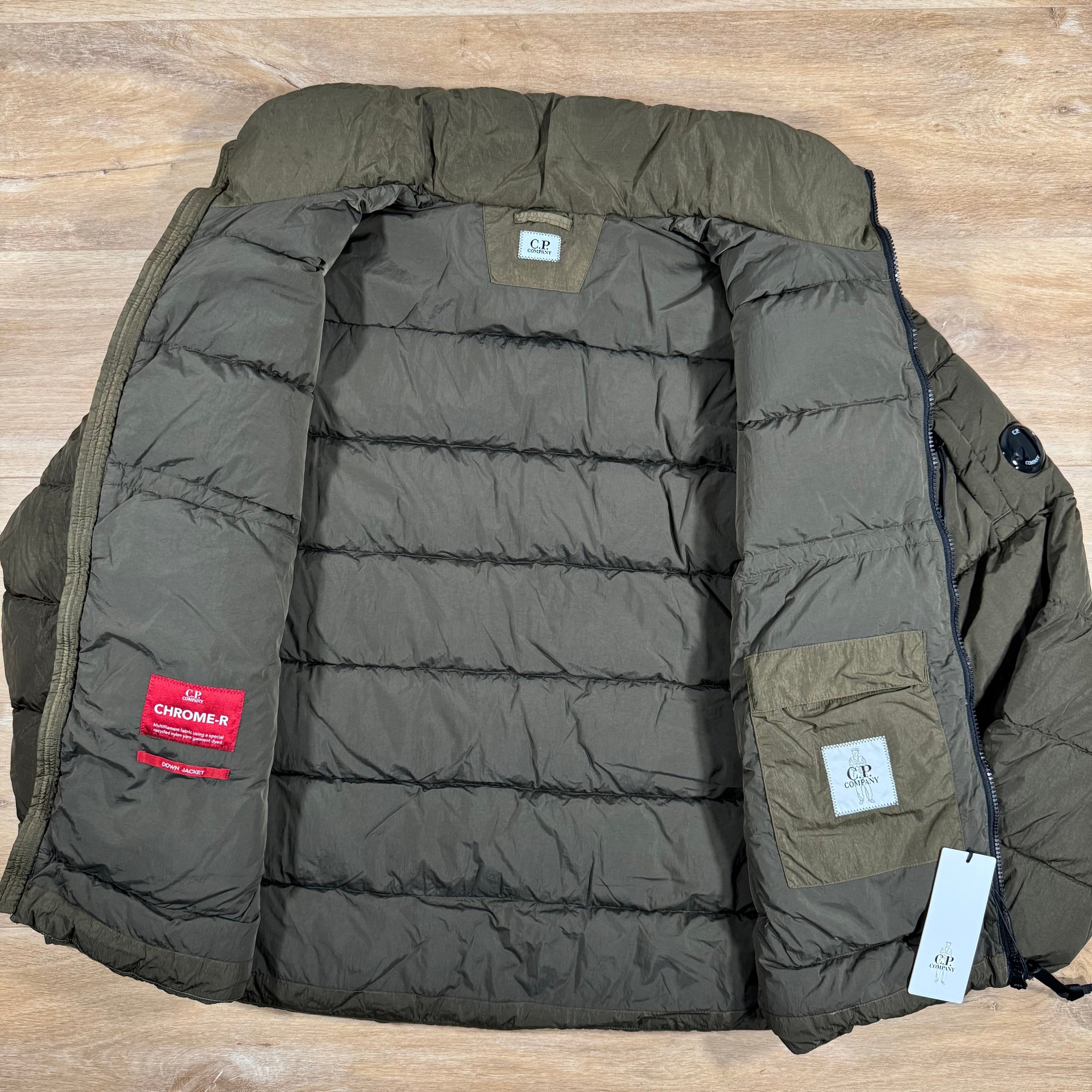 CP Company Chrome-R Down Lens Jacket in Ivy Green Ironleague