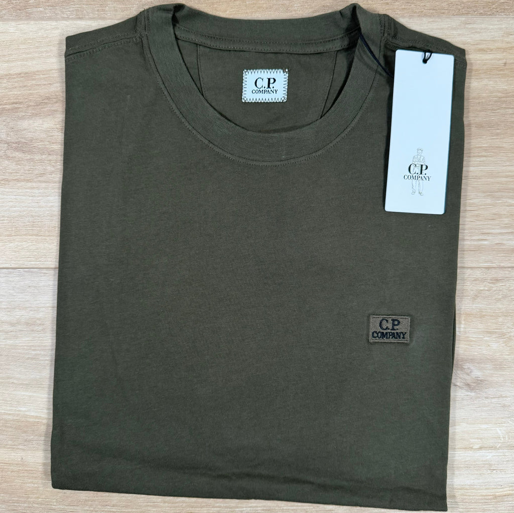 CP Company Logo Patch T-Shirt in Ivy Green Ironleague