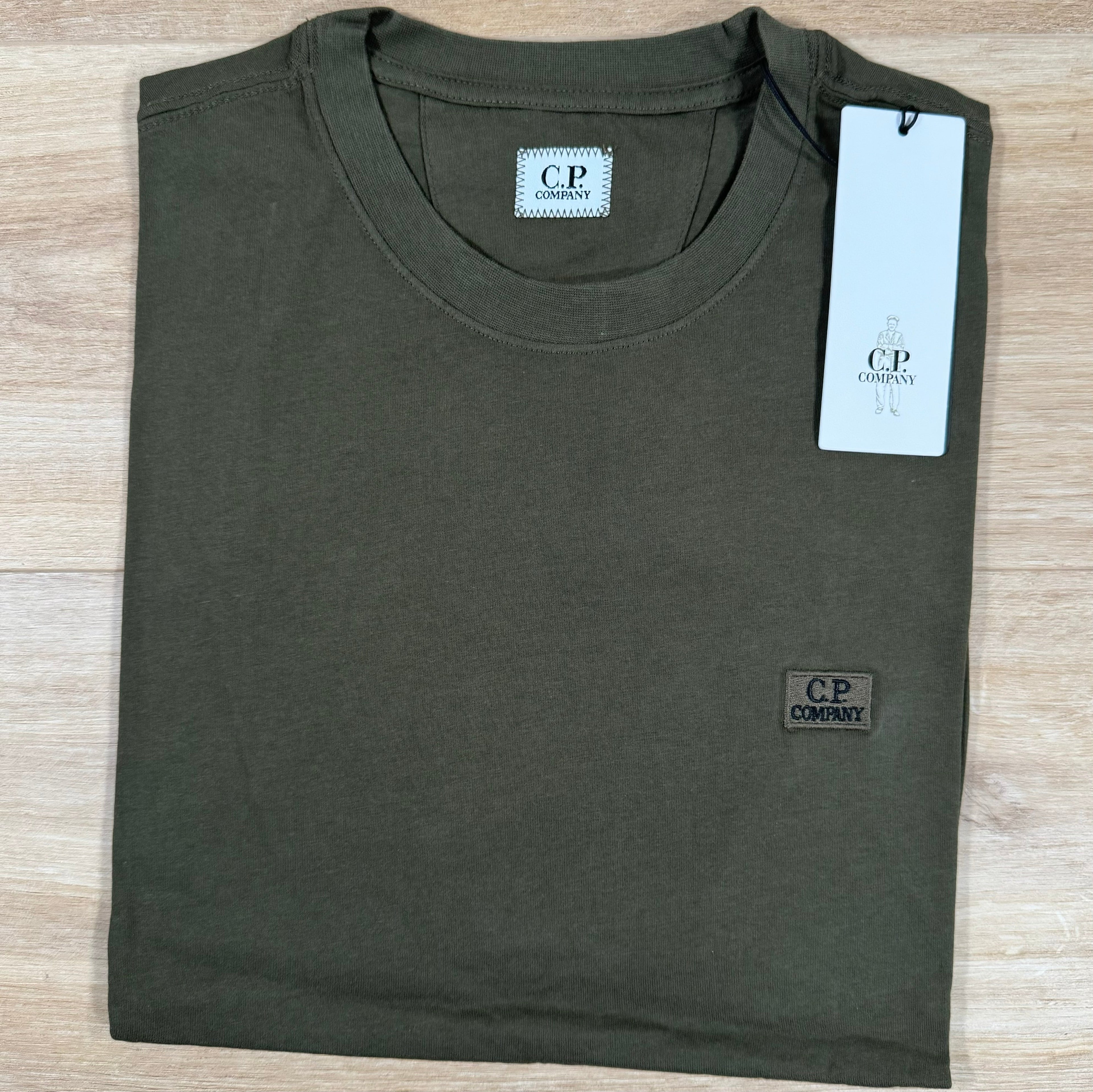 CP Company Logo Patch T-Shirt in Ivy Green Ironleague