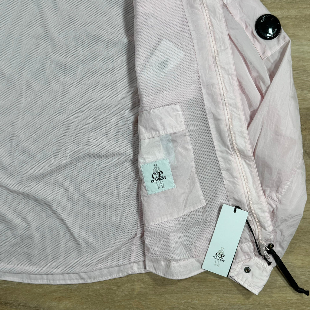 CP Company Chrome Lens Overshirt in Heavenly Pink Ironleague