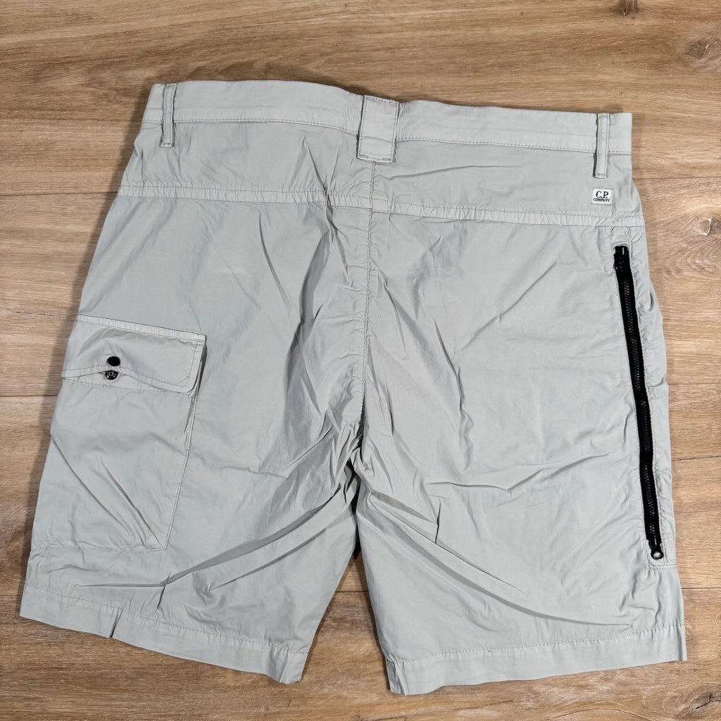 CP Company 50 Fili Stretch Cargo Shorts in Blue Fox - Grey Ironleague