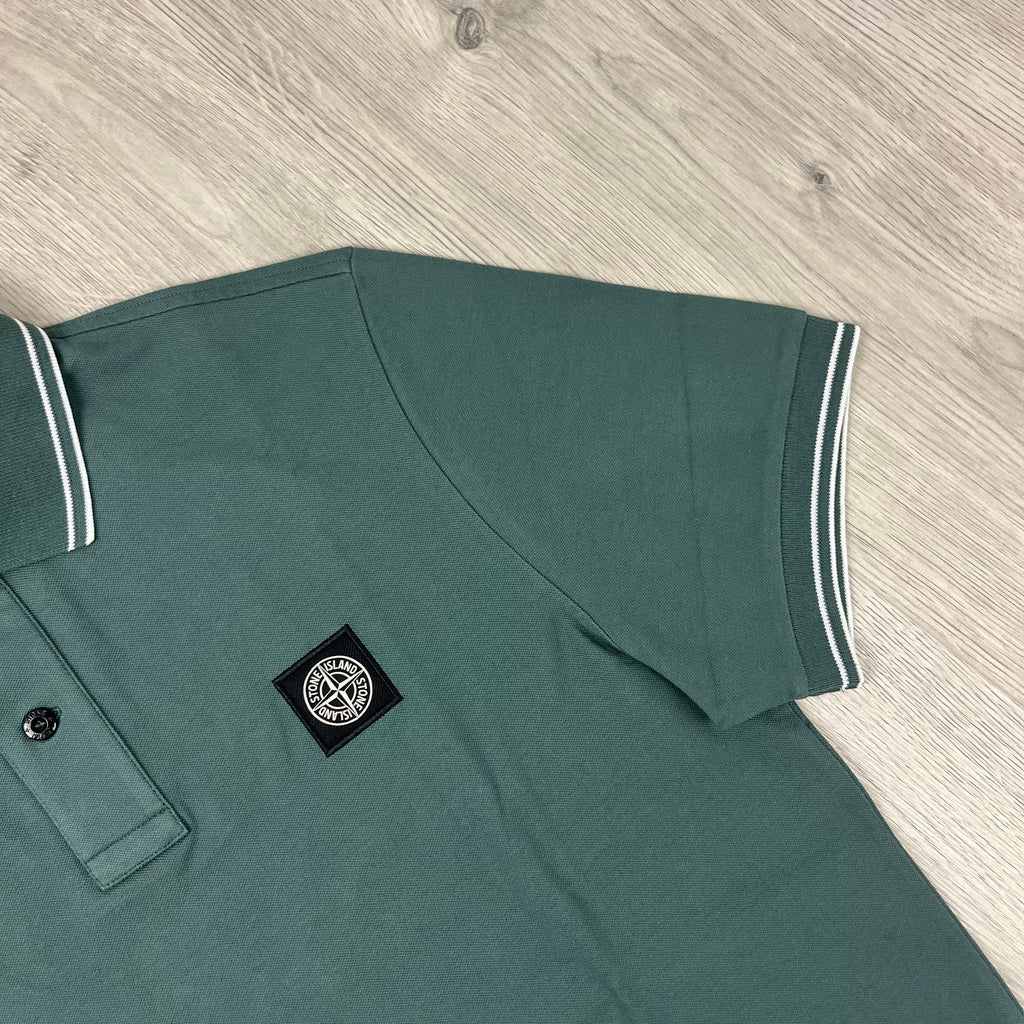 Stone Island Patch Polo Shirt - Bottle Green Ironleague