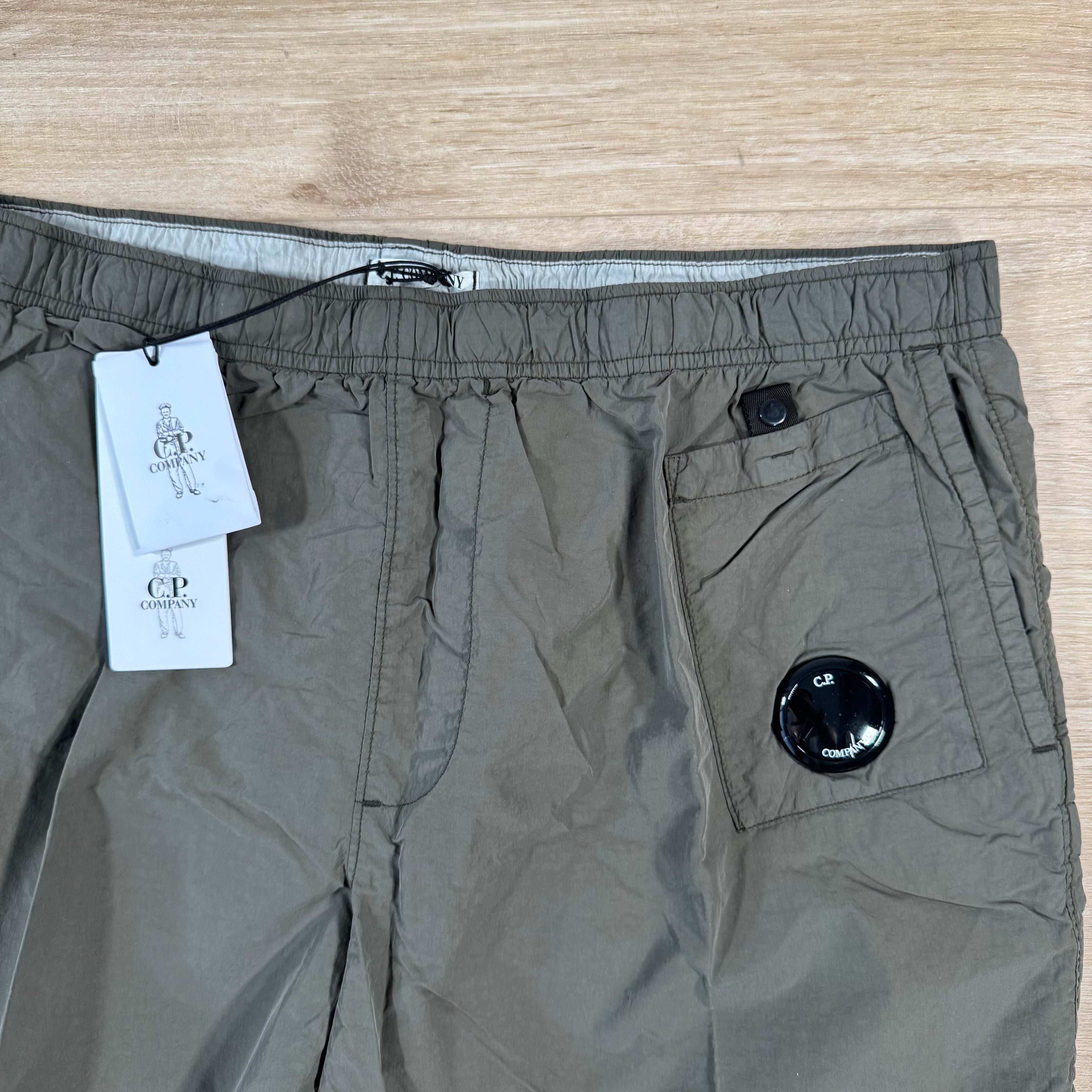 CP Company Flatt Nylon Lens Swim Shorts in Ivy Green Ironleague