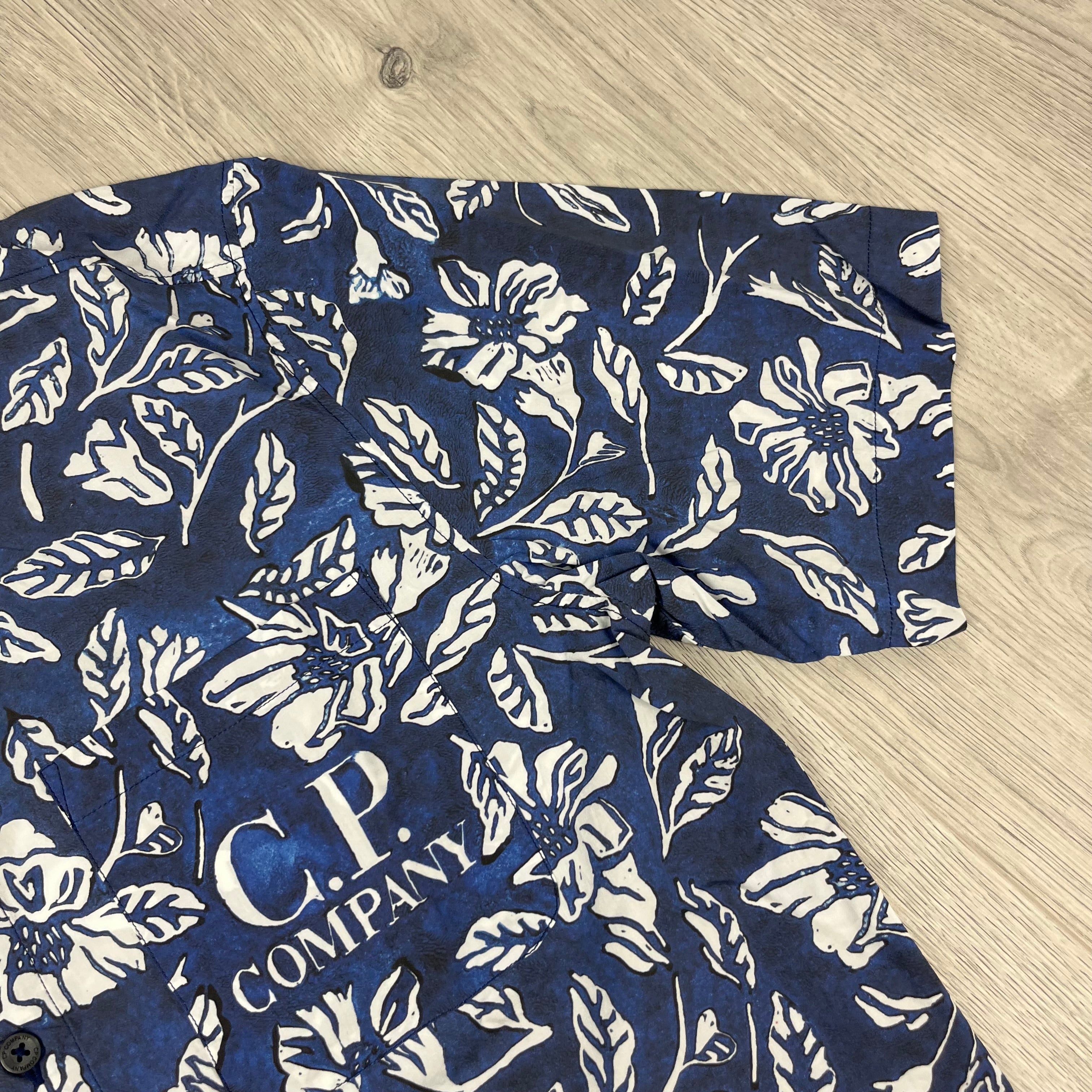 CP Company Floral Shirt - Blue Ironleague