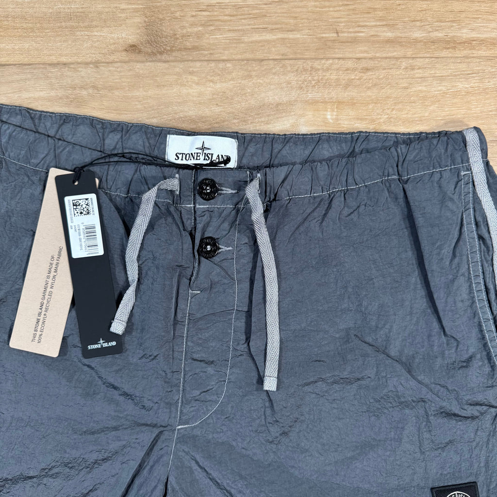 Stone Island Nylon Metal Button Swim Shorts in Avio Blue Ironleague
