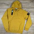 Stone Island Garment Dyed Pullover Hoodie in Mustard Ironleague