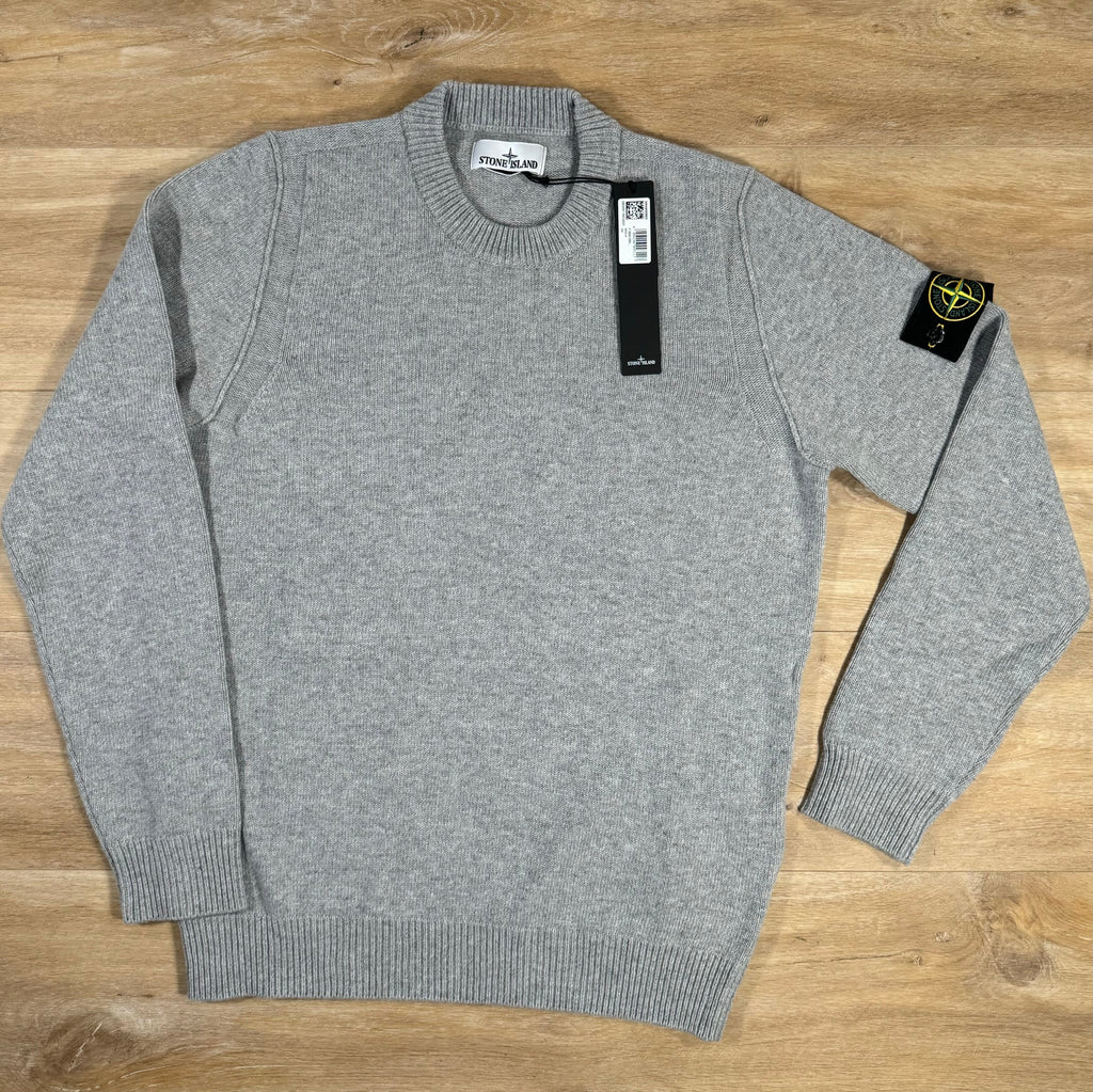 Stone Island Lambswool Crewneck Sweatshirt in Grey Ironleague