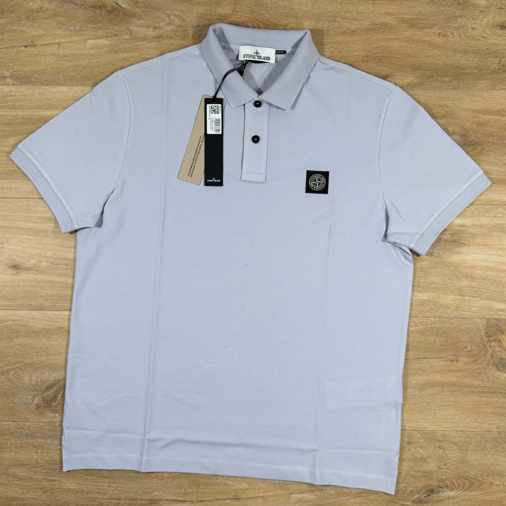 Stone Island Organic Cotton Pique Polo Shirt in Lilac Ironleague