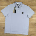 Stone Island Organic Cotton Pique Polo Shirt in Lilac Ironleague