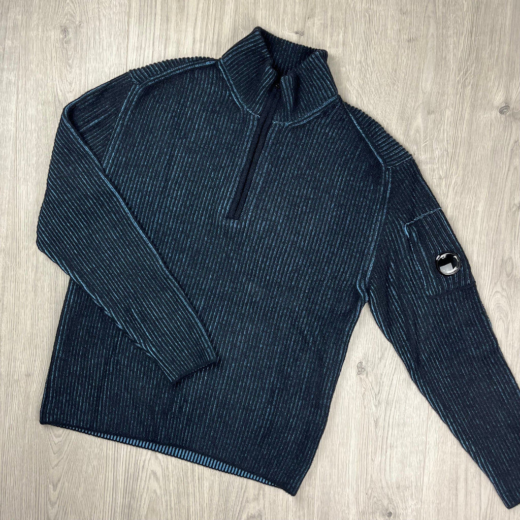 CP Company Knit Zip Fleece - Aegean Blue Ironleague
