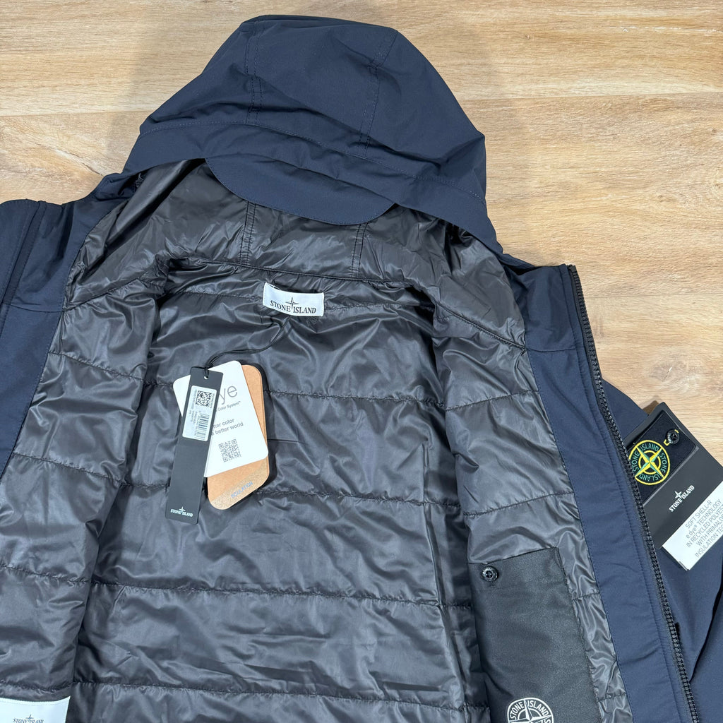 Stone Island Soft Shell-R Jacket with Primaloft Insulation in Navy Ironleague