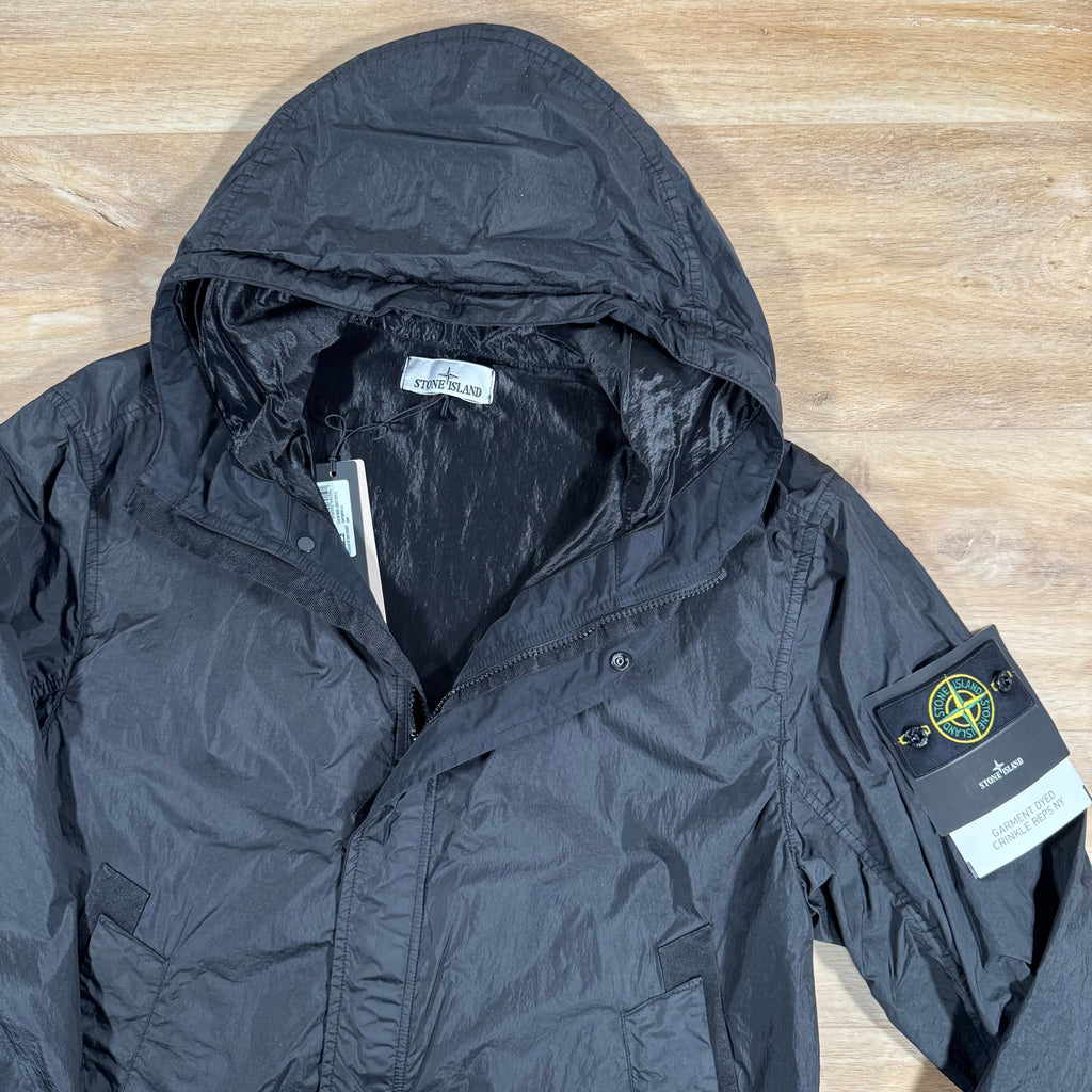 Stone Island Crinkle Reps R-NY Jacket in Black Ironleague