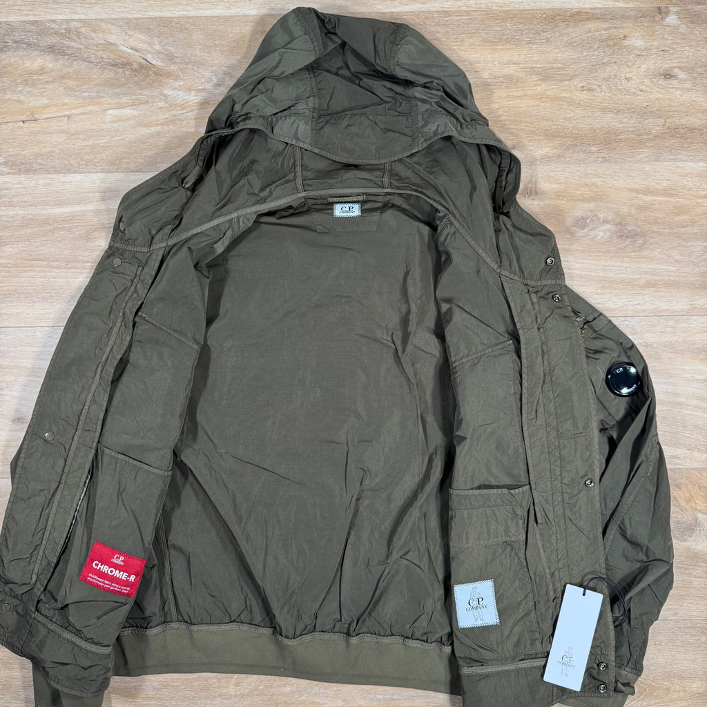 CP Company Chrome-R Hooded Lens Jacket in Ivy Green Ironleague
