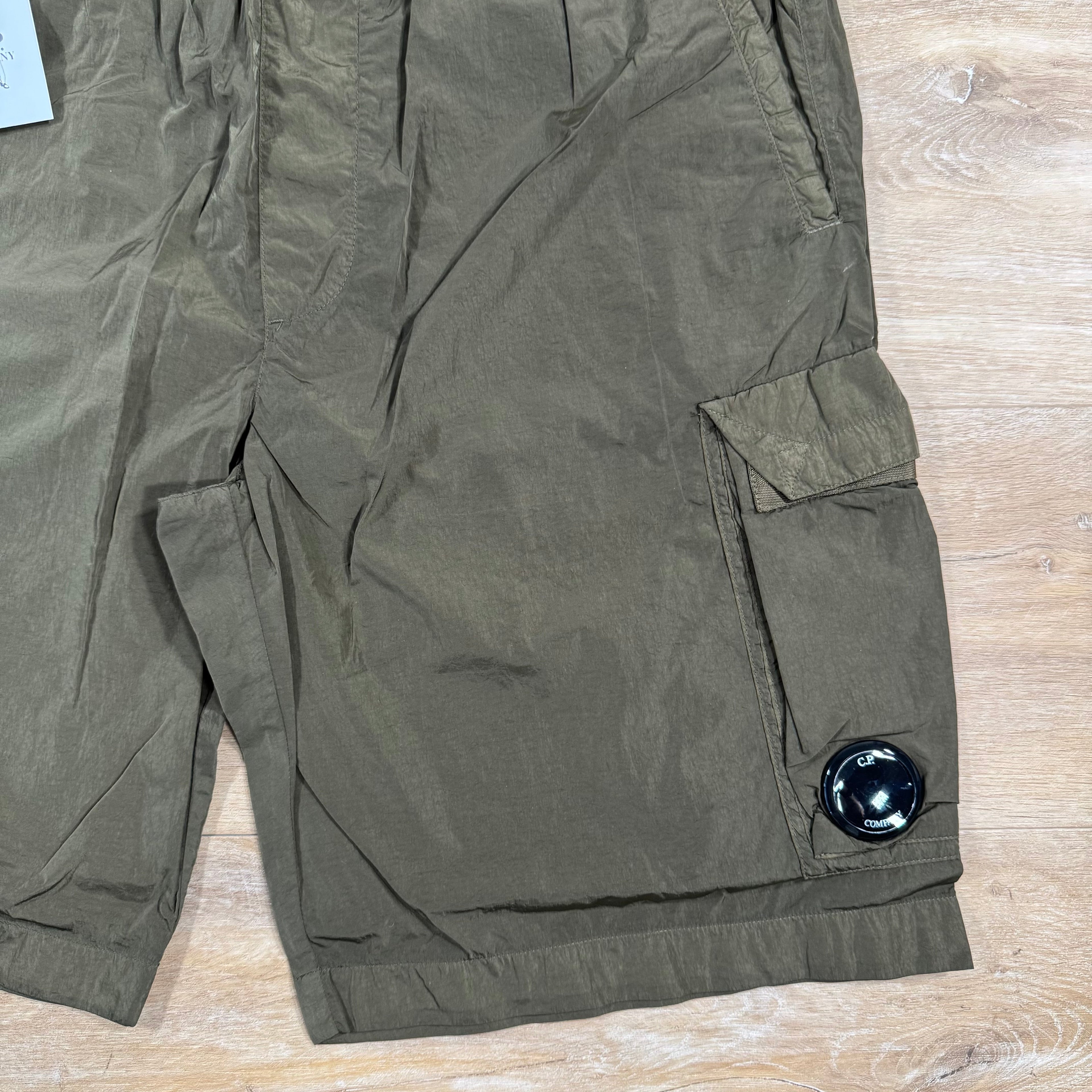 CP Company Chrome-R Cargo Shorts in Ivy Green Ironleague