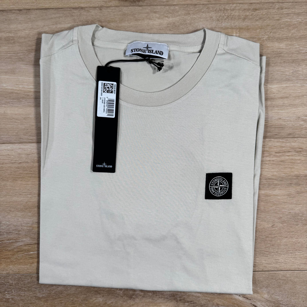Stone Island Patch Logo T-Shirt in Sand Ironleague