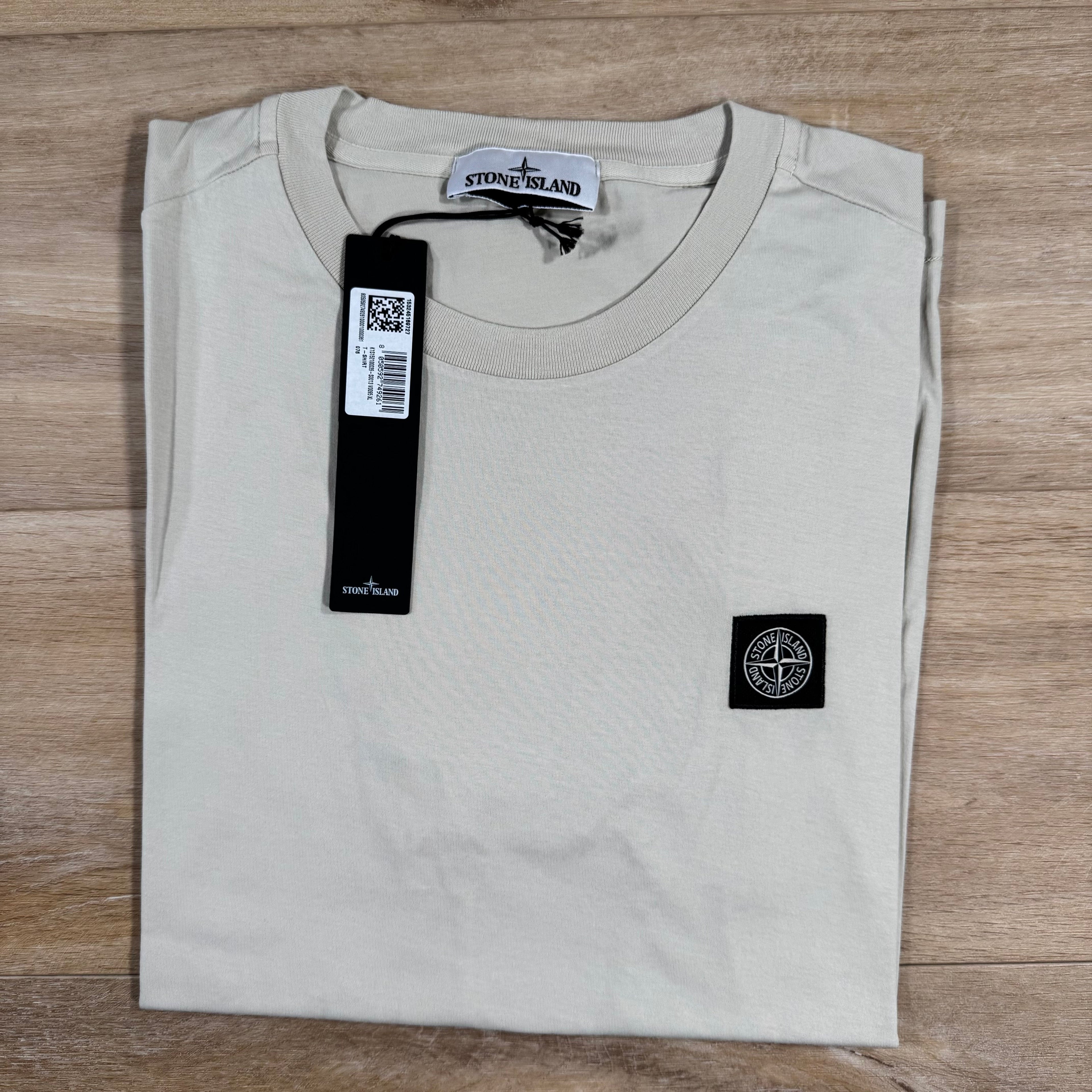 Stone Island Patch Logo T-Shirt in Sand Ironleague