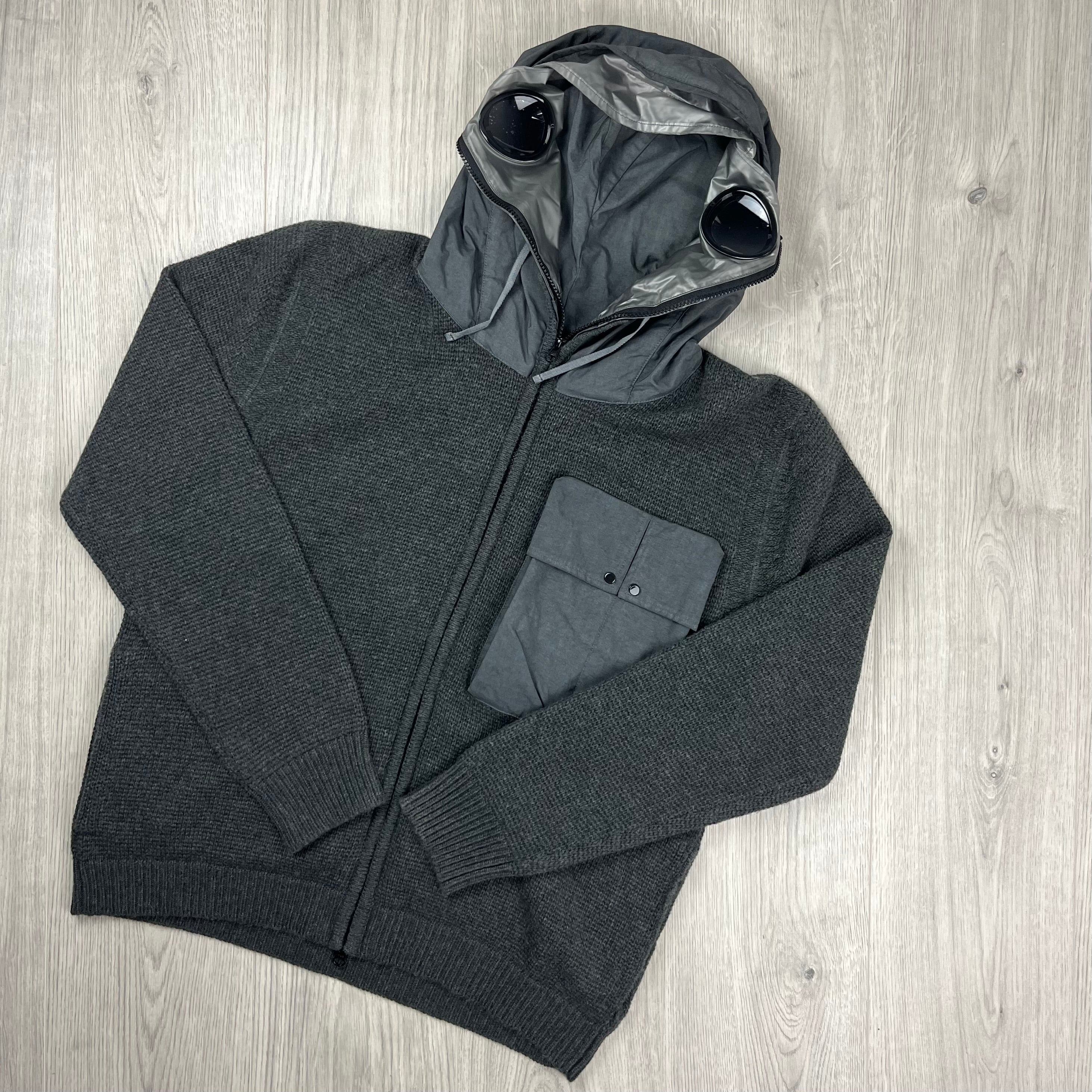 CP Company Knit Explorer Hoodie - Dark Shadow Ironleague