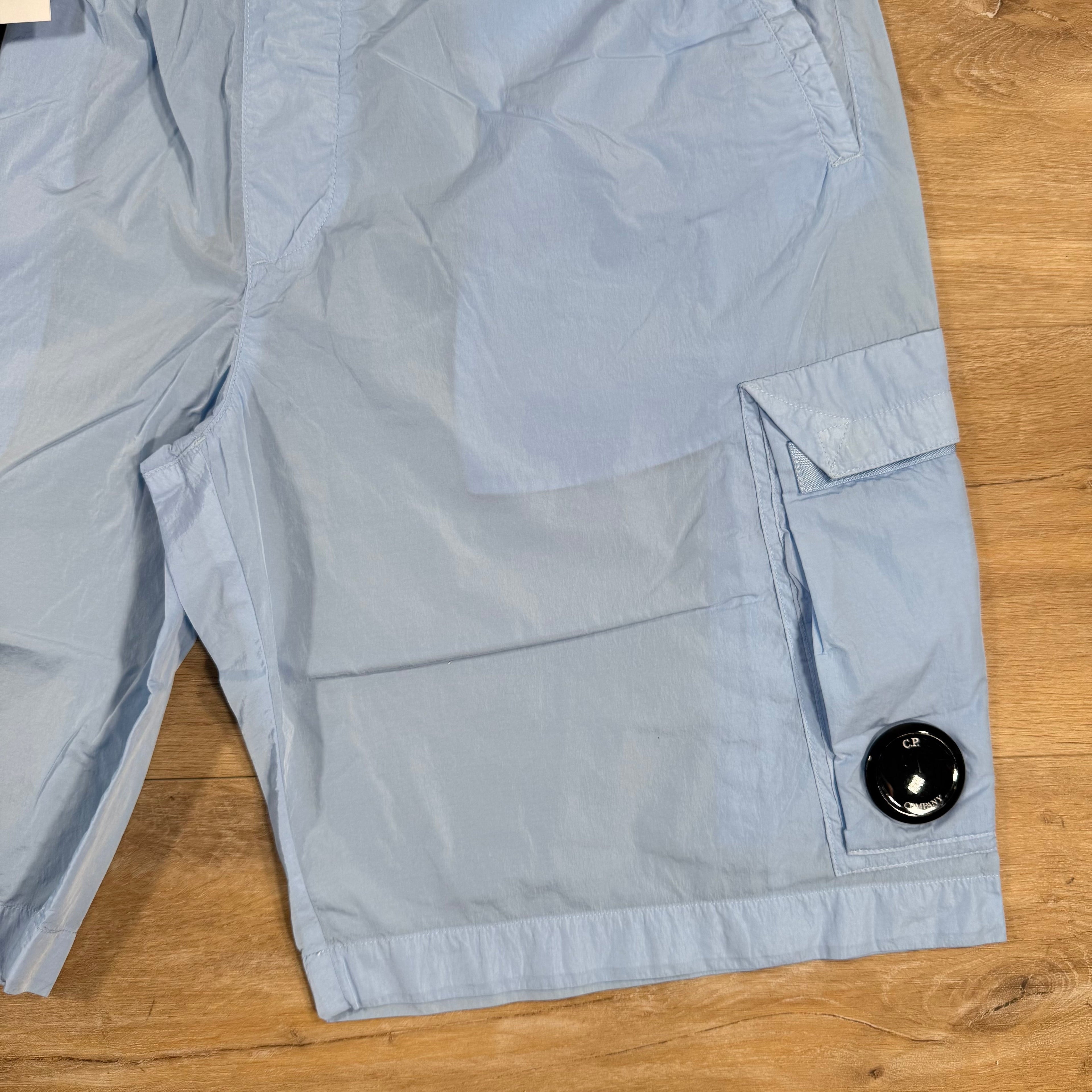 CP Company Chrome-R Cargo Shorts in Cerulean - Light Blue Ironleague