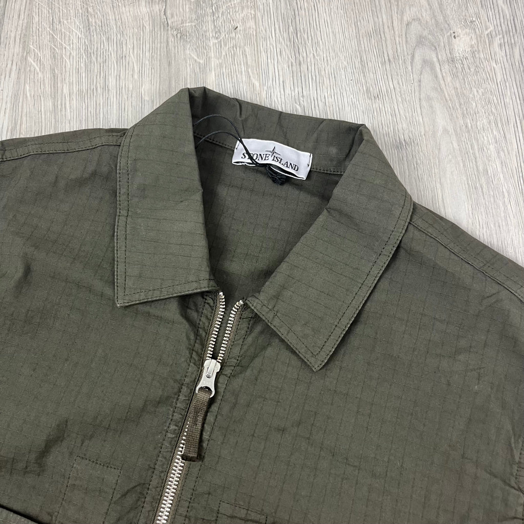 Stone Island Zip Overshirt - Musk Ironleague