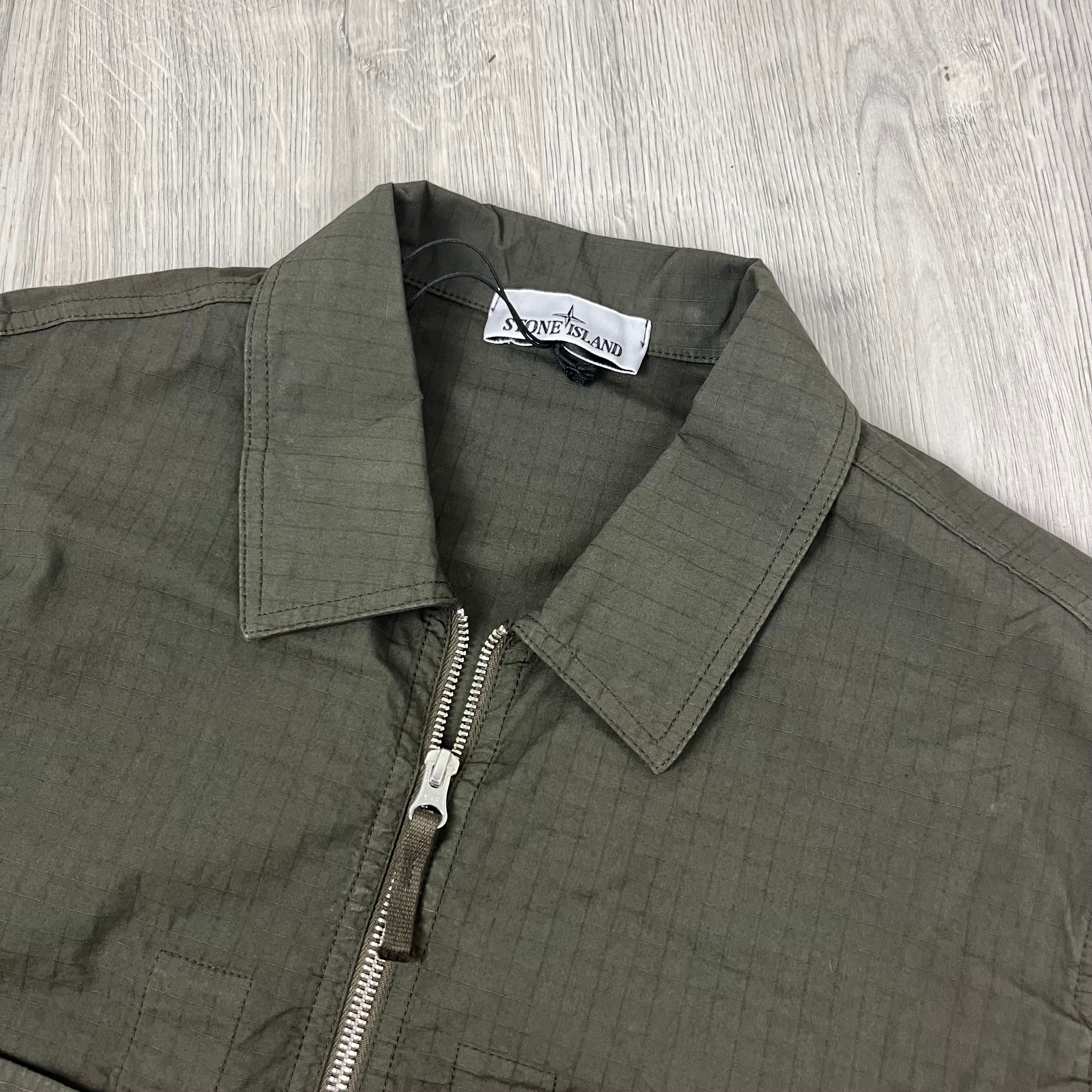 Stone Island Zip Overshirt - Musk Ironleague