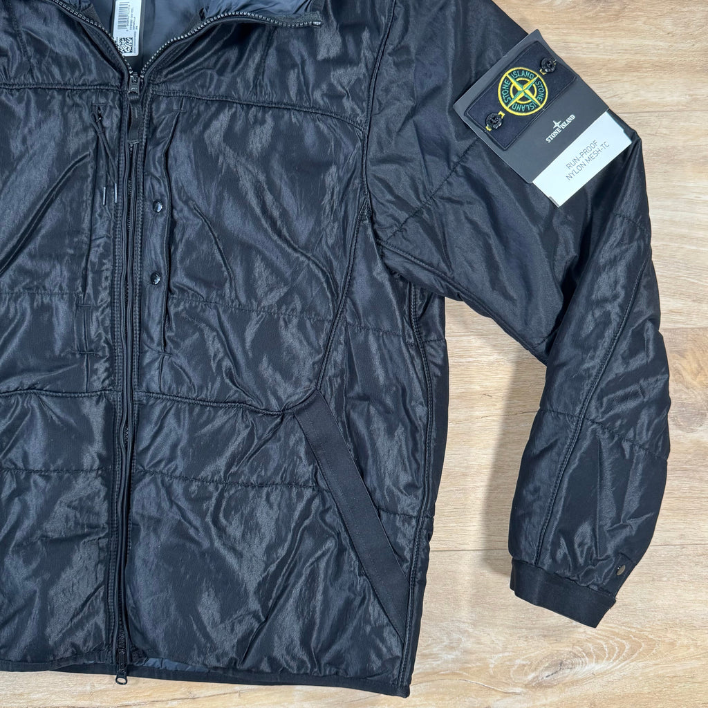 Stone Island Run-Proof Nylon Mesh-TC Reversible Jacket in Black Ironleague
