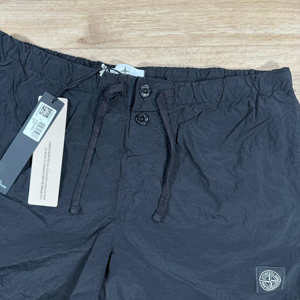 Stone Island Nylon Metal Button Swim Shorts in Black Ironleague