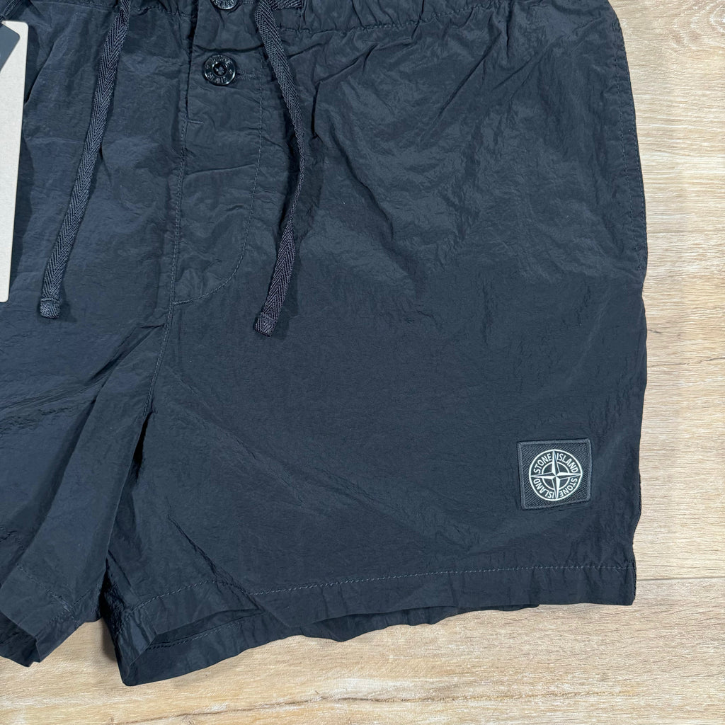 Stone Island Nylon Metal Button Swim Shorts in Black Ironleague