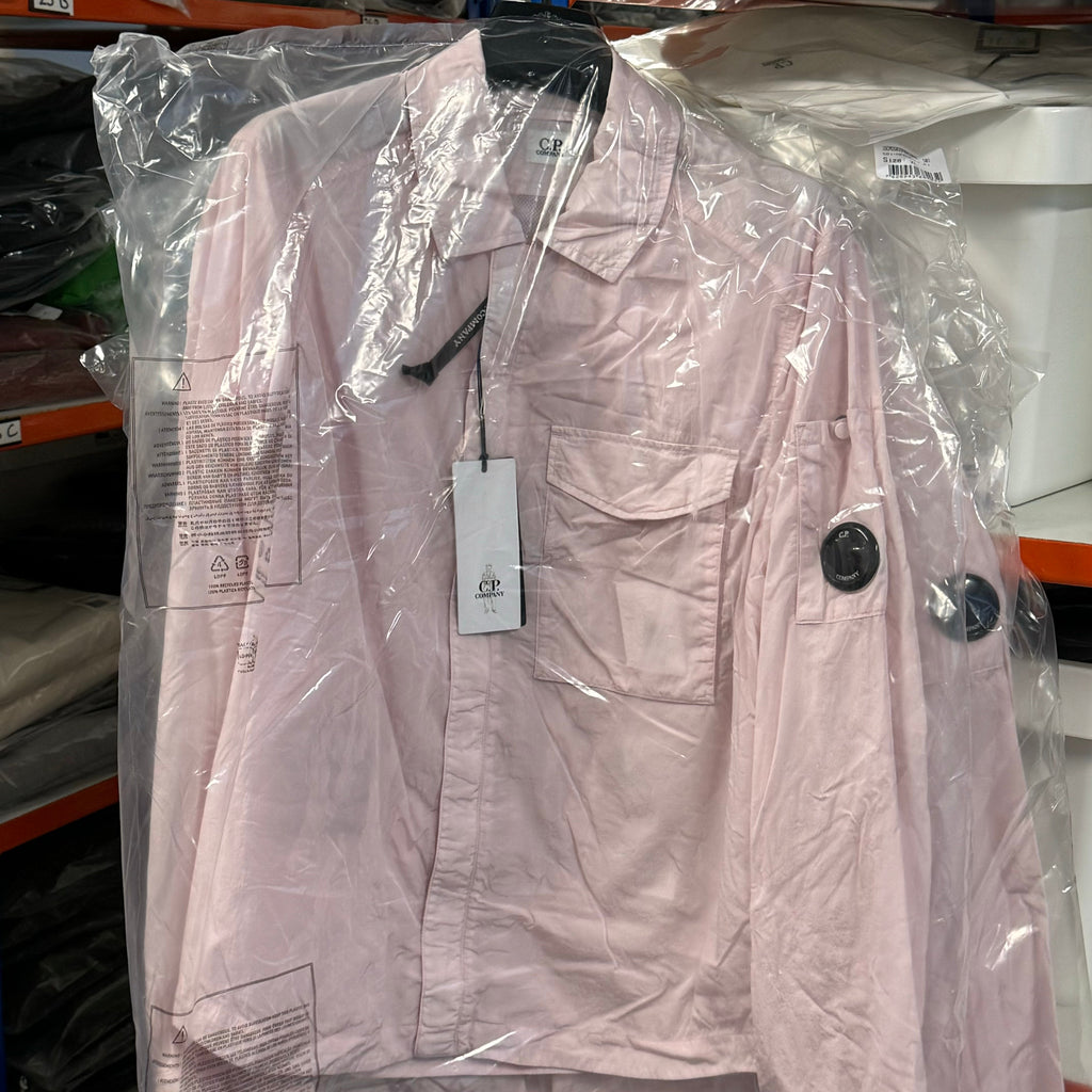 CP Company Chrome Lens Overshirt in Heavenly Pink Ironleague