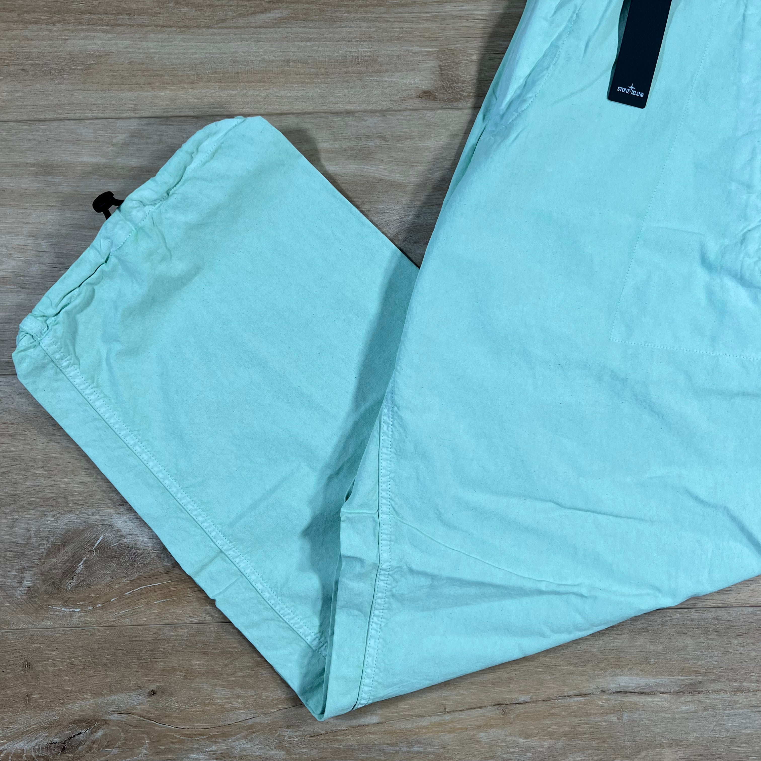 Stone Island Straight Leg Marina Trousers in Light Green Ironleague