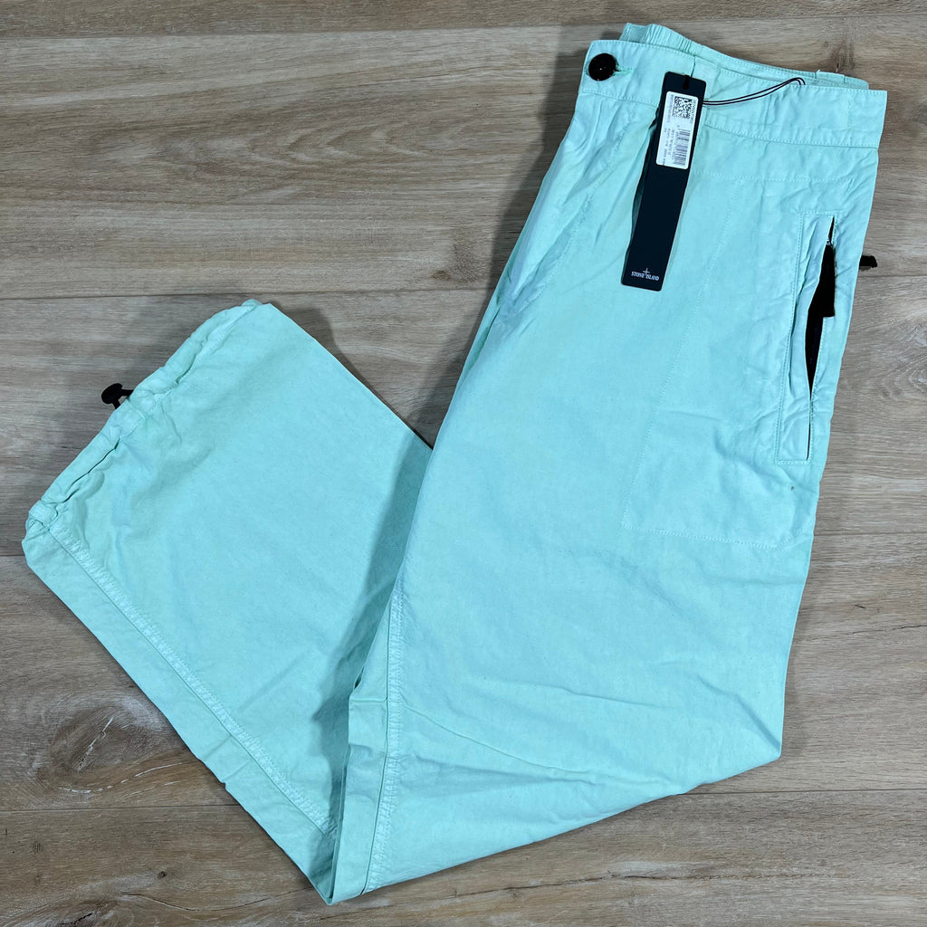 Stone Island Straight Leg Marina Trousers in Light Green Ironleague