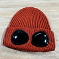 CP Company Extra Fine Merino Wool Goggle Beanie in Bombay Brown Ironleague