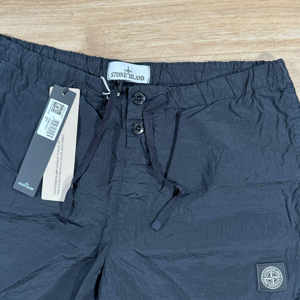 Stone Island Nylon Metal Button Swim Shorts in Navy Ironleague