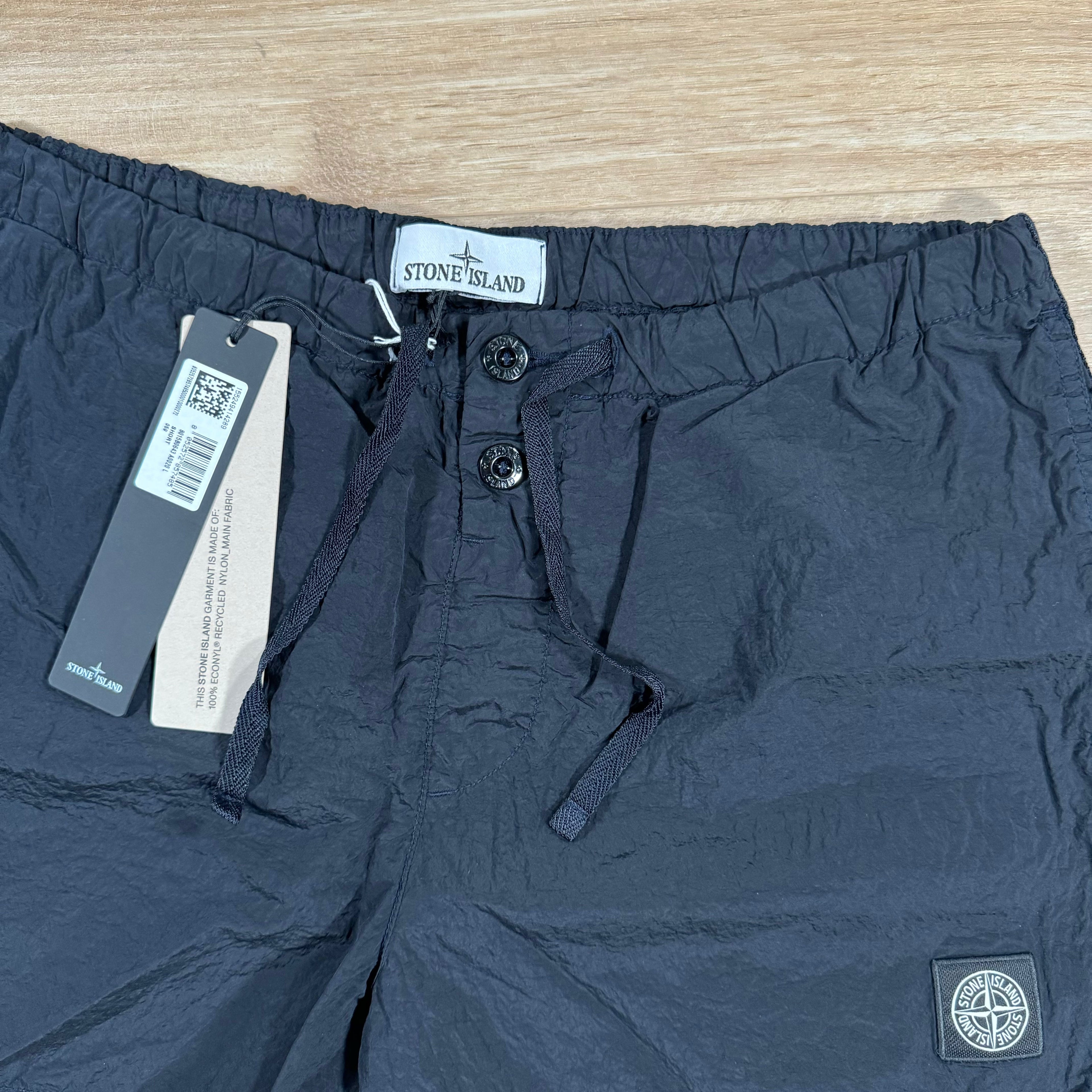 Stone Island Nylon Metal Button Swim Shorts in Navy Ironleague