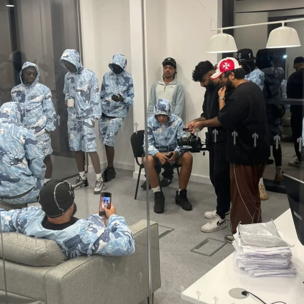 Trapstar Windbreaker Tracksuit - Blue Camo Ironleague