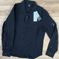 CP Company Gabardine Lens Overshirt in Black Ironleague