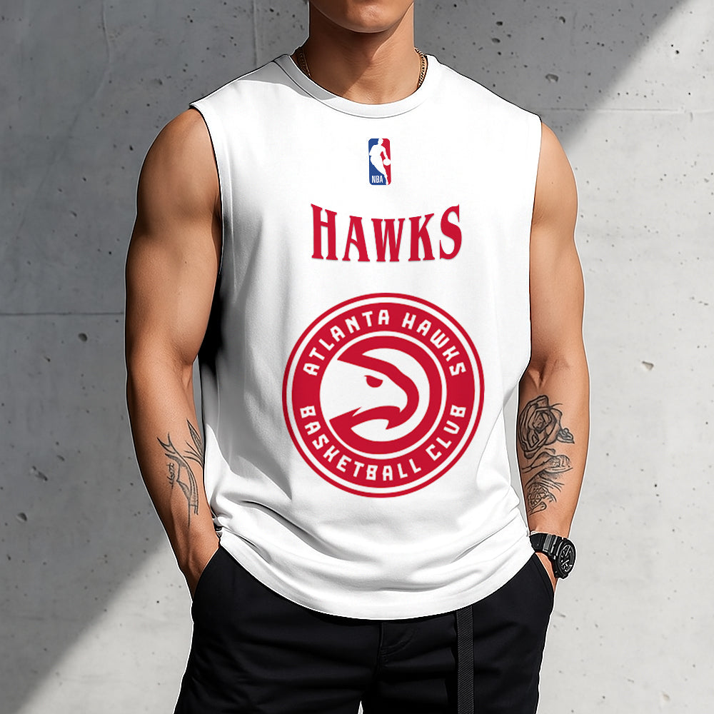FINAL SALE - NEW CUSTOMIZED NBA17 AHA ATLANTA HAWKS TANKTOP & GYM SHIRT