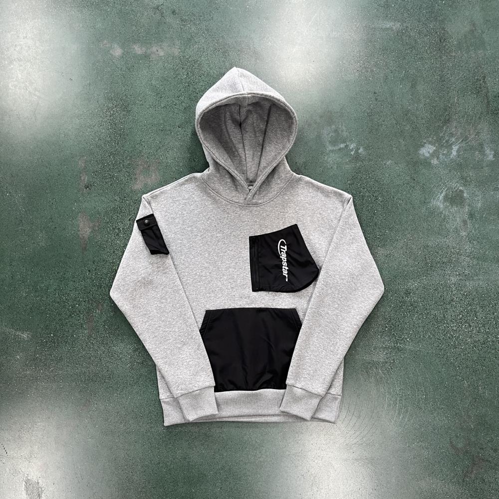Trapstar Hyperdrive Pocket Tracksuit - Black/Grey Ironleague