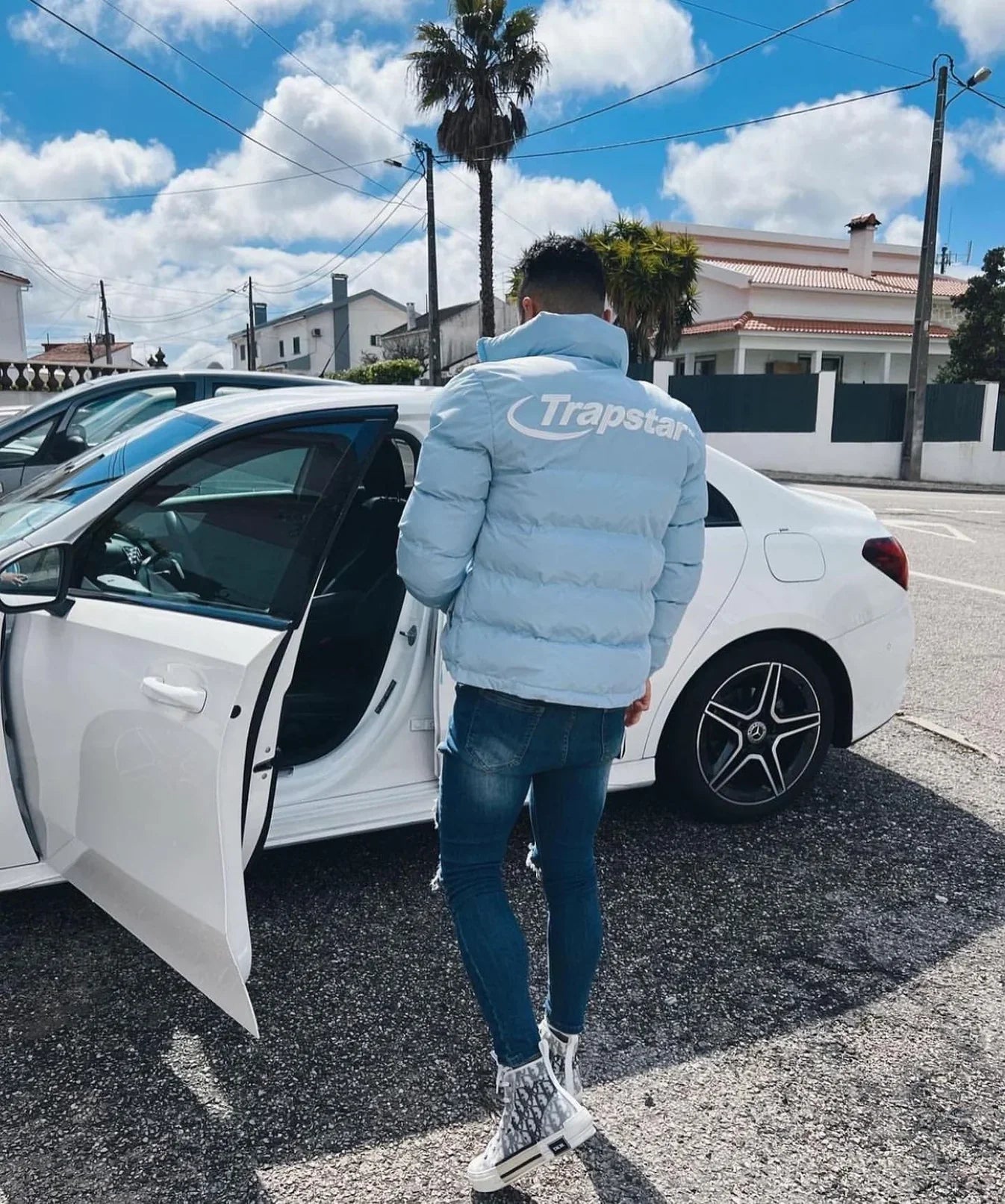 Trapstar Hyperdrive Puffer Jacket - Ice Blue Ironleague