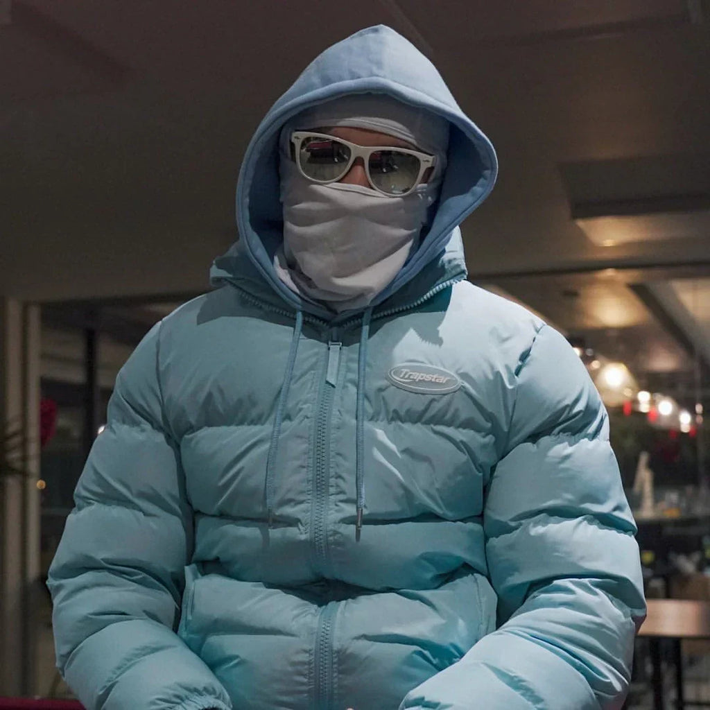 Trapstar Hyperdrive Puffer Jacket - Ice Blue Ironleague
