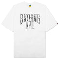 A BATHING APE Heather Gray Camo Bathing Ape Tee - White