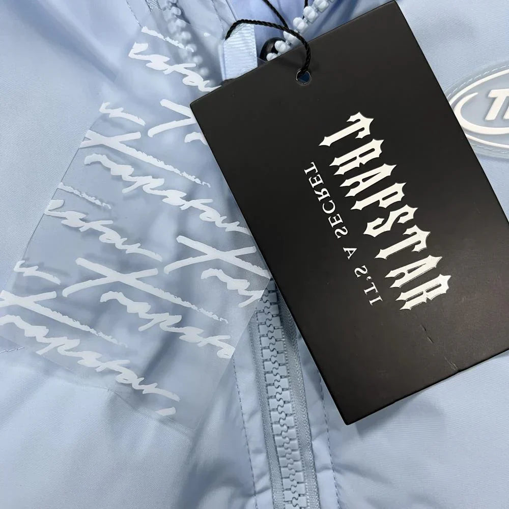 Trapstar Hyperdrive Detachable Hooded Puffer Jacket - Ice Blue Ironleague