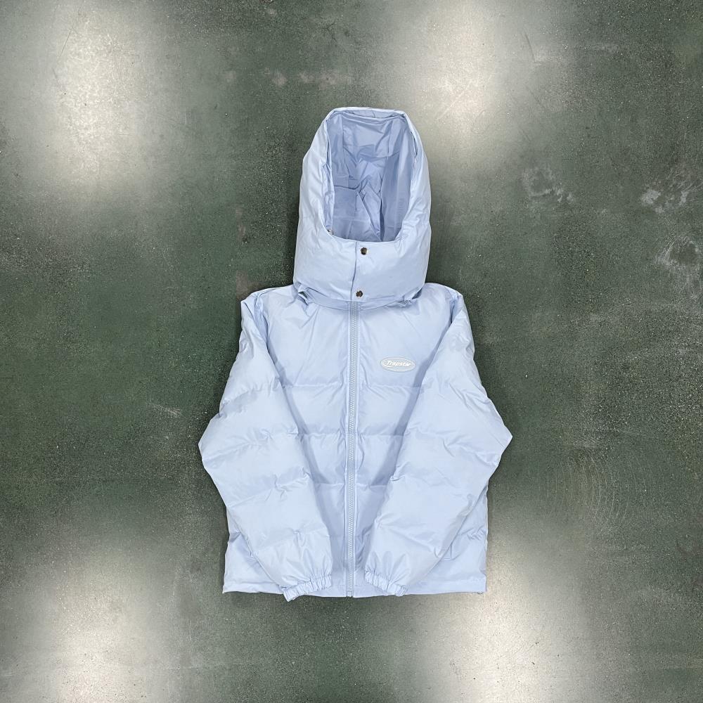 Trapstar Hyperdrive Detachable Hooded Puffer Jacket - Ice Blue Ironleague