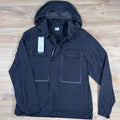 CP Company Flatt Nylon Goggle Overshirt in Black Ironleague
