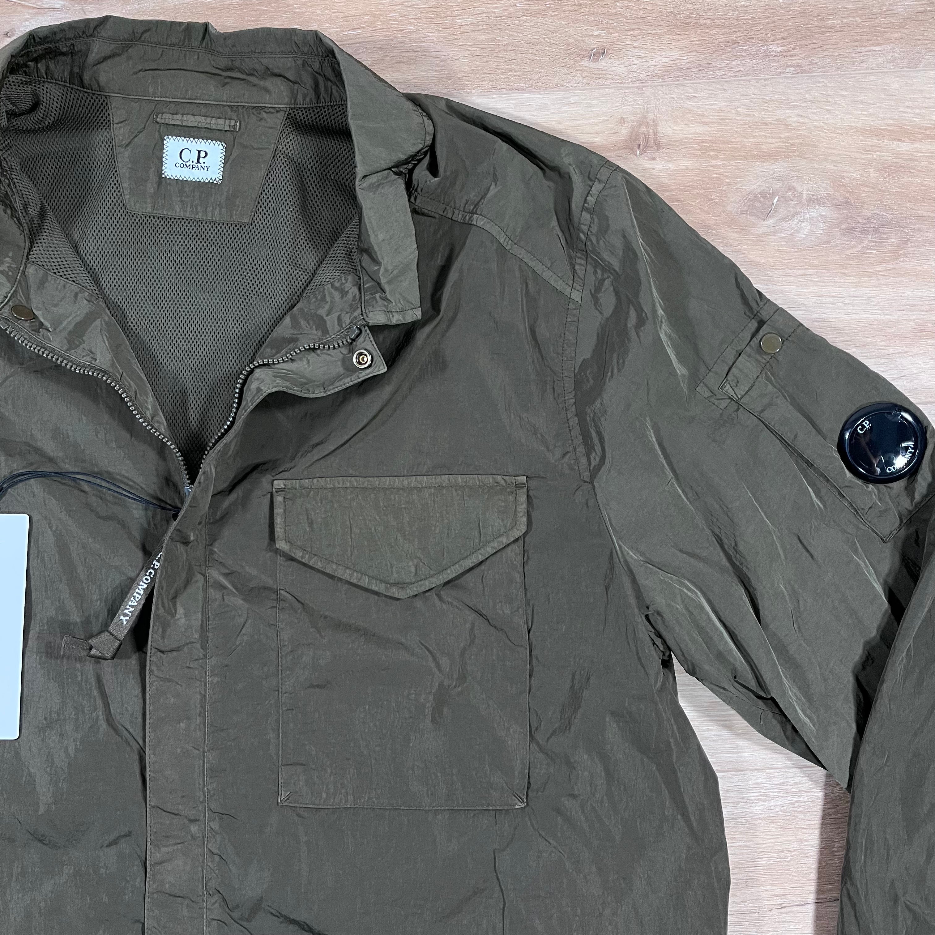 CP Company Chrome-R Lens Overshirt in Ivy Green Ironleague