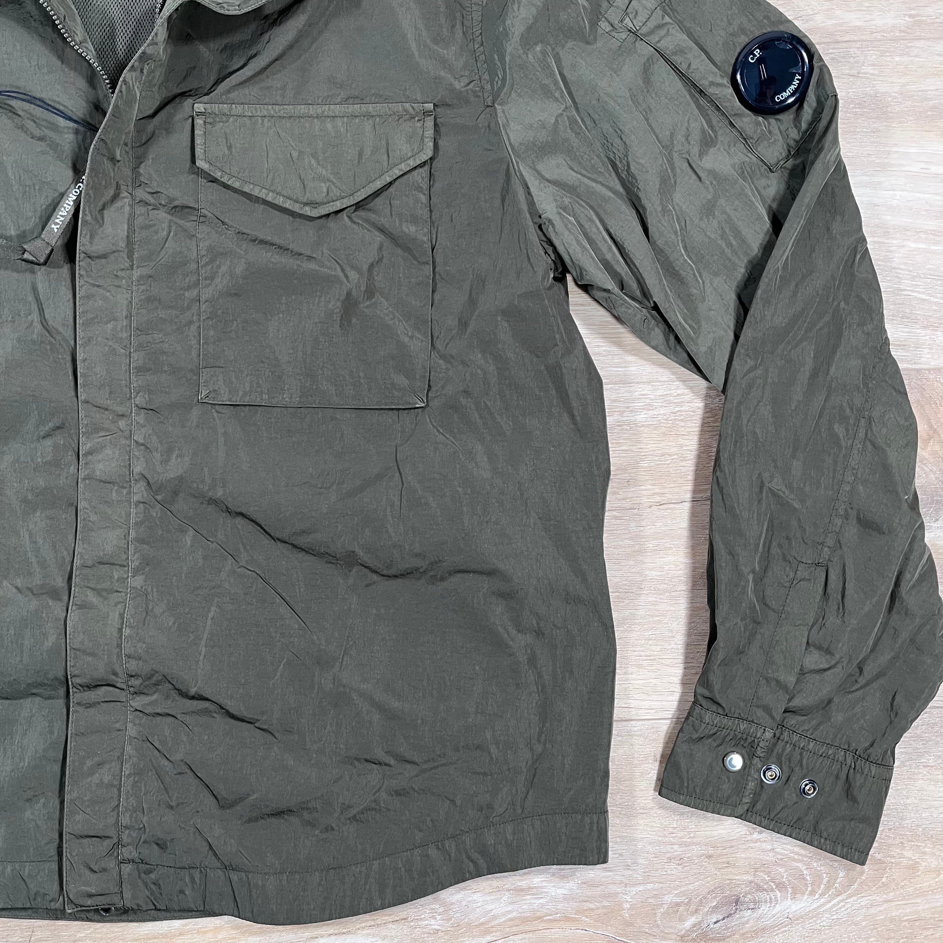 CP Company Chrome-R Lens Overshirt in Ivy Green Ironleague