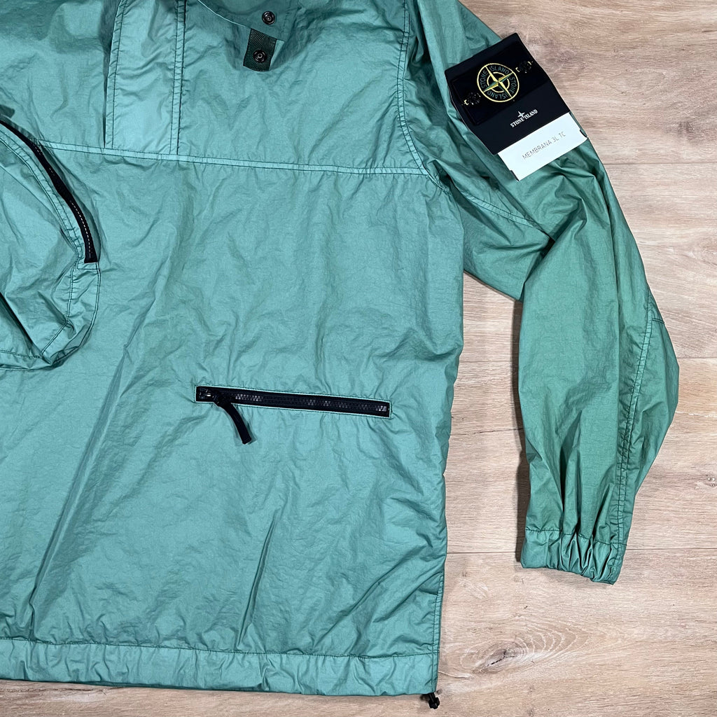 Stone Island Membrana 3L TC Anorak Jacket in Mint Ironleague