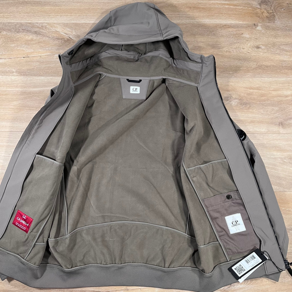 CP Company Shell-R Lens Jacket in Walnut Ironleague