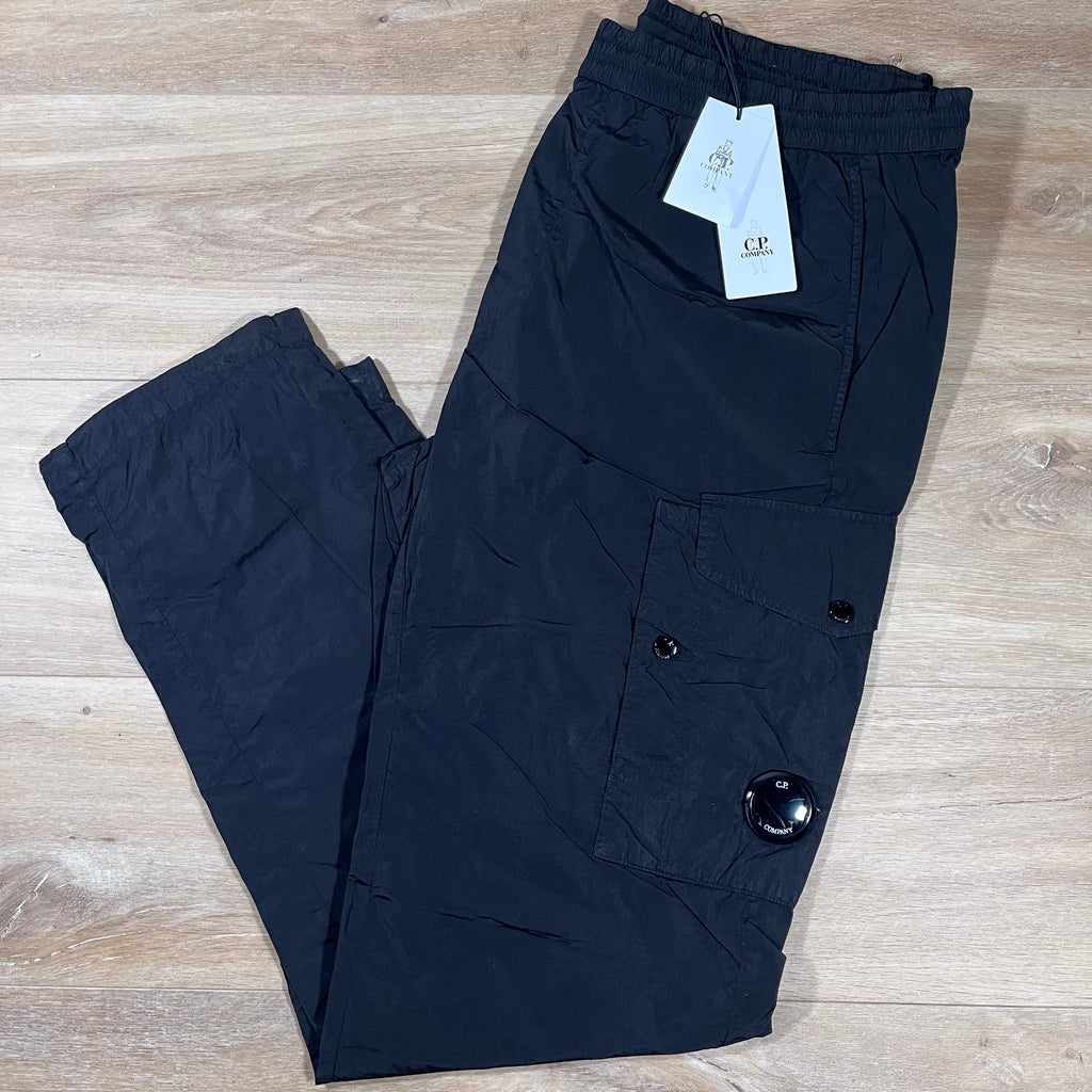 CP Company Chrome-R Lens Cargo Pants in Black Ironleague