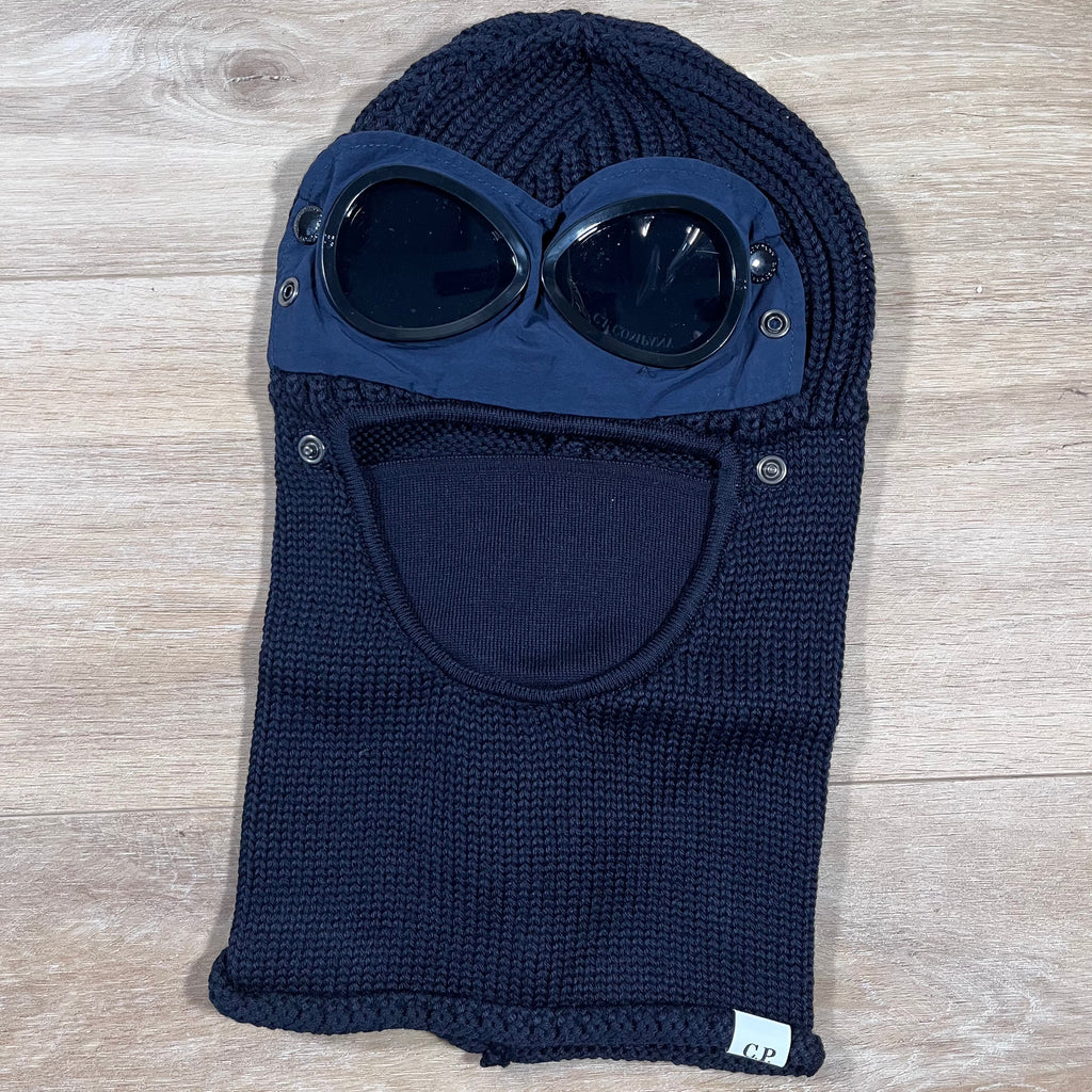 CP Company Merino Wool Goggle Balaclava in Navy Ironleague